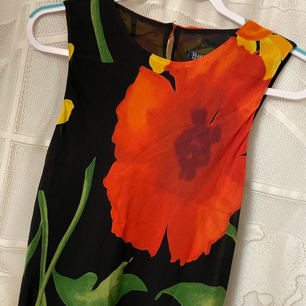 Womens Harold’s MultiColor Floral Pattern Shift Dress - Small - EUC